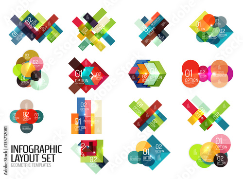 Set of buiness infographics templates