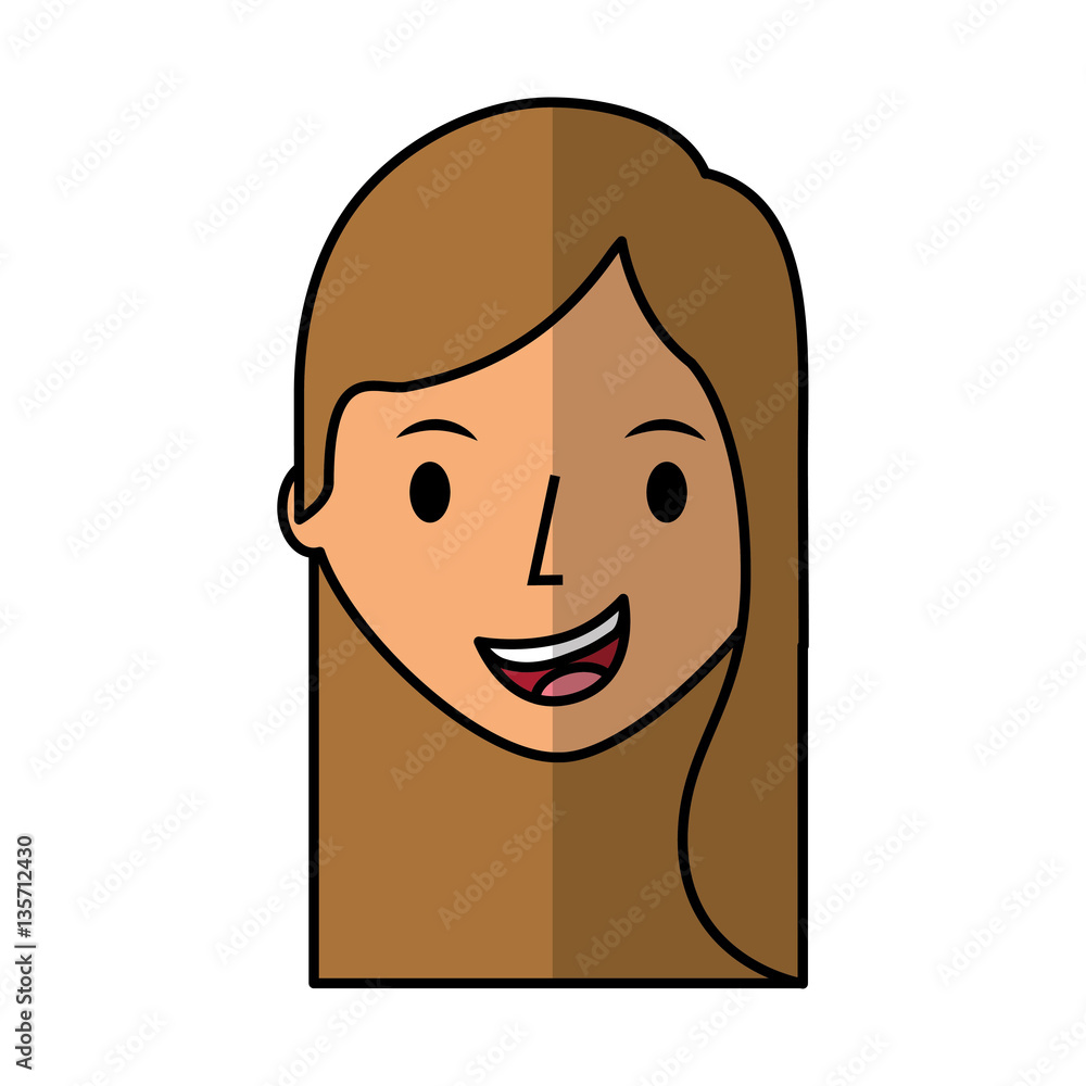 Obraz premium young woman avatar character vector illustration design