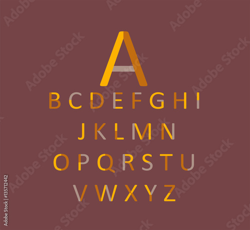 Font trendy design 2017 flat