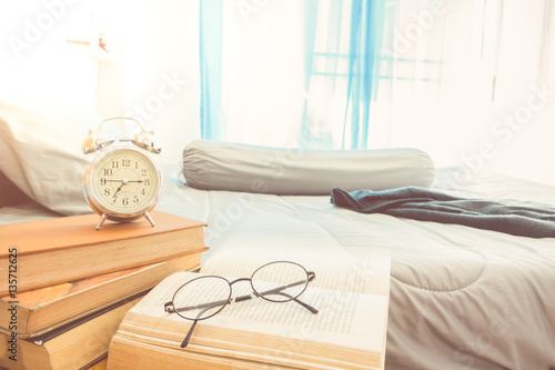 alarm clock with book