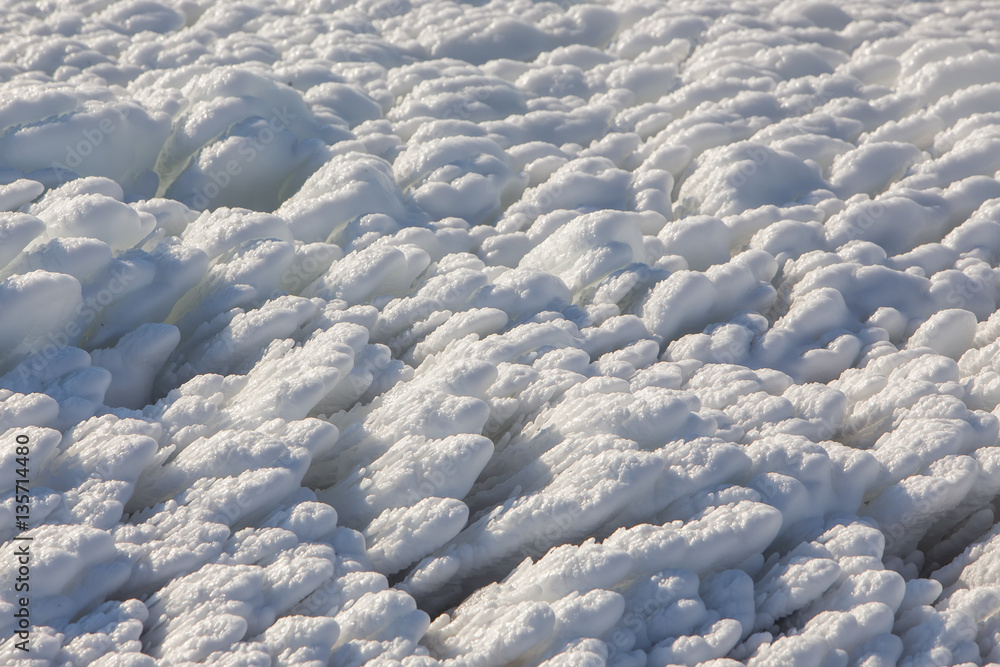 Obraz premium froze the lagoon Kalochori in northern Greece