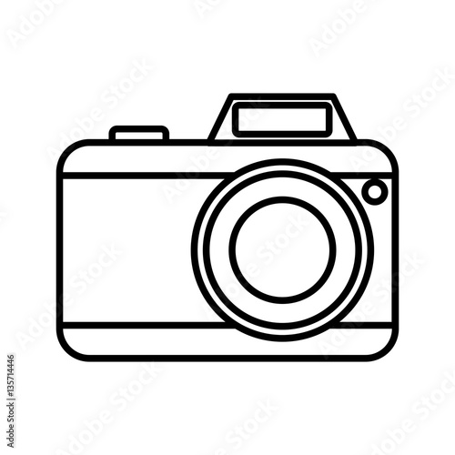 photographic camera with flash icon vector illustration design