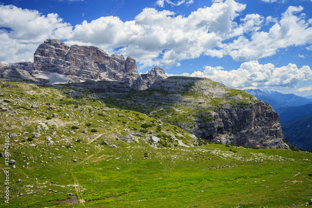 Amazing view of Mountains near Tre Cime di Lavaredo, Dolomite Alps, Italy