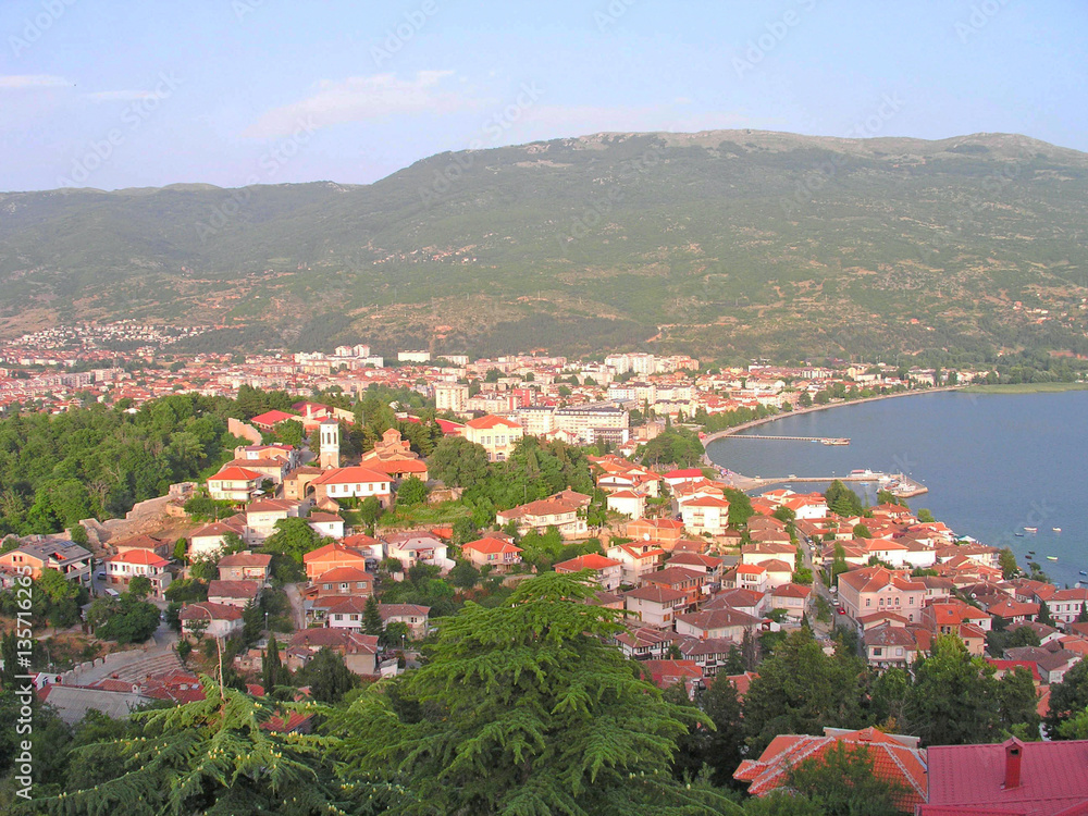 Cityscape of Ohrid, Macedonia.