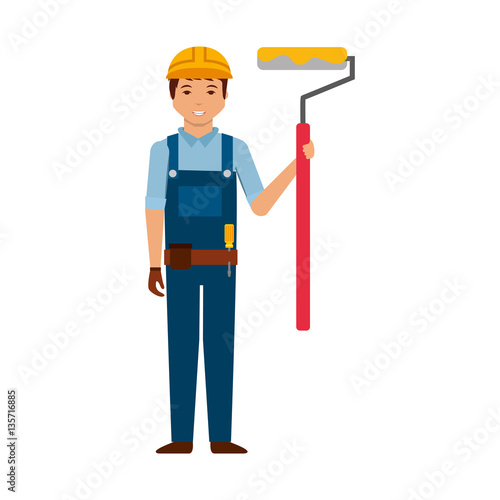 Construction professional avatar character vector illustration design © Gstudio