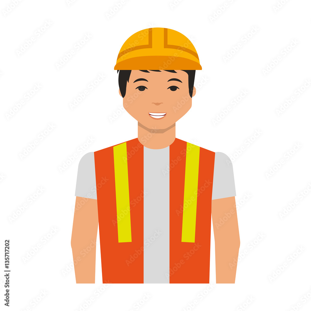 Construction professional avatar character vector illustration design Construction professional avatar character vector illustration design