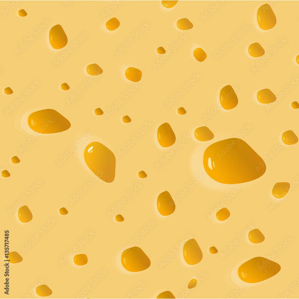 Yellow seamless dotted plastic background. Cheese background. Vector Yellow seamless dotted plastic background. Cheese background. Vector