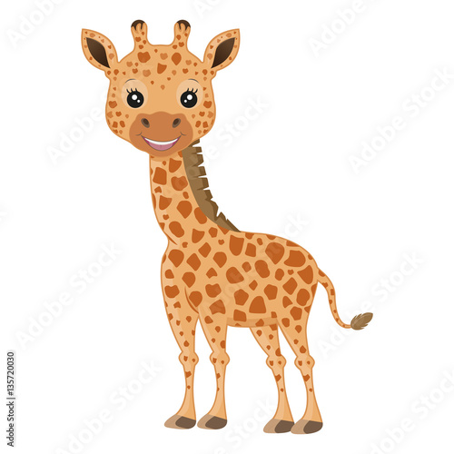 Cute cartoon giraffe © Kubizm