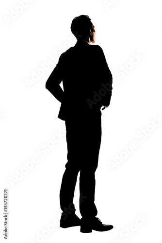 silhouette of businessma