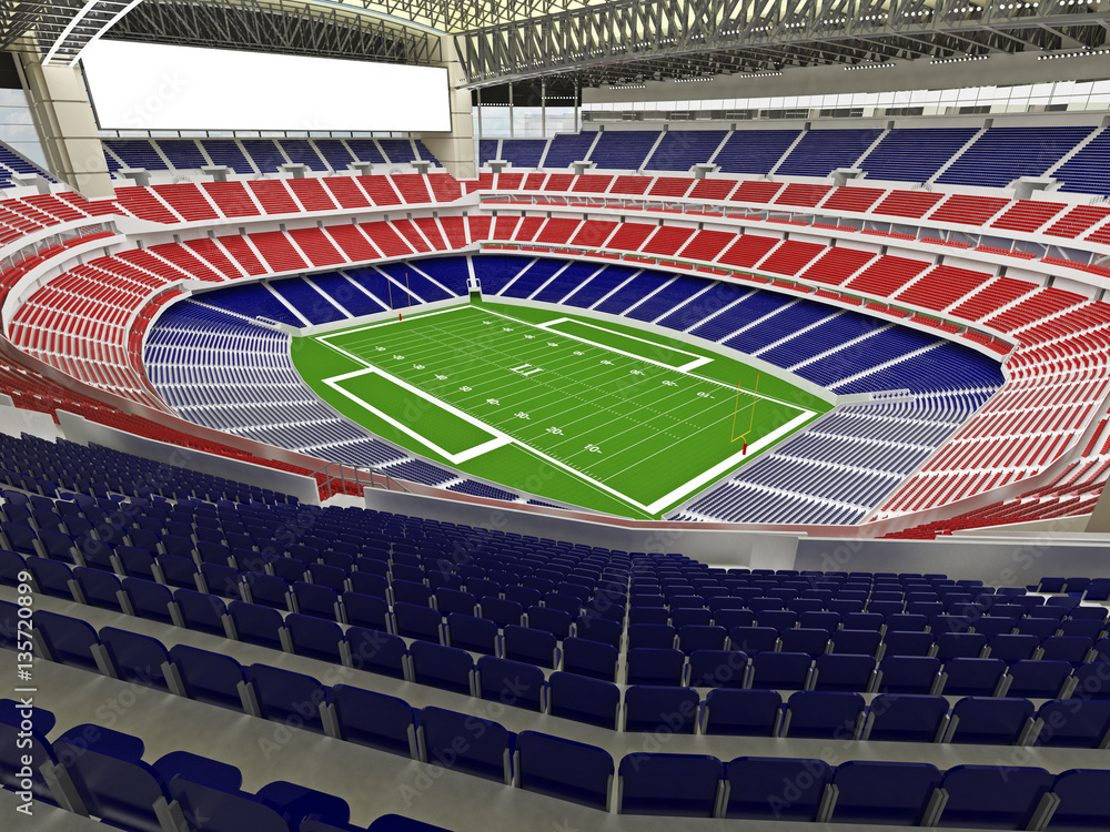 Fototapeta premium 3D render of modern American football super bowl lookalike stadium