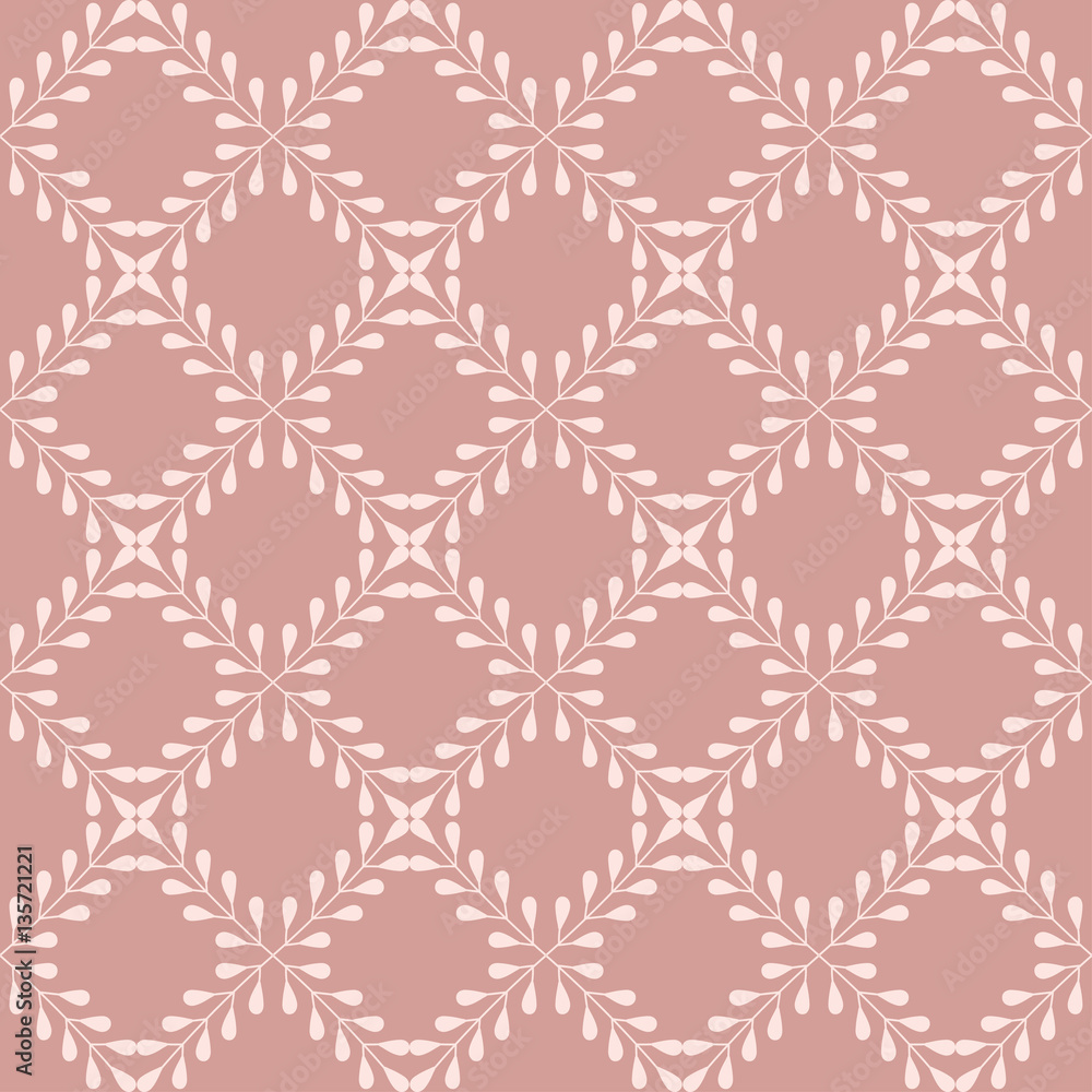 Fototapeta premium Floral geometric seamless pattern