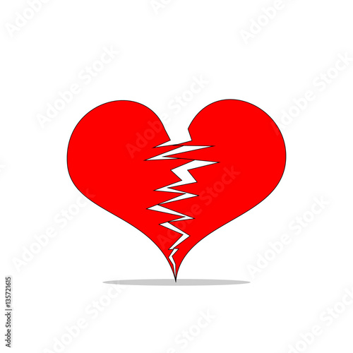 Red heartbreak / broken heart