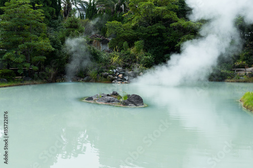 Shiraike Jigoku, hot springs in Beppu of Japan