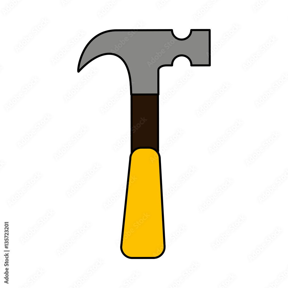 hammer tool isolated icon vector illustration design