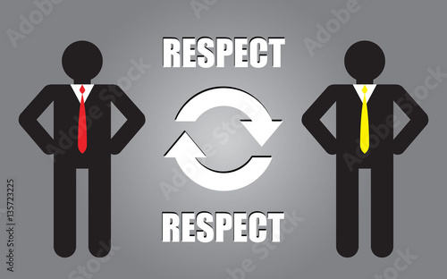 Respect people illustration design