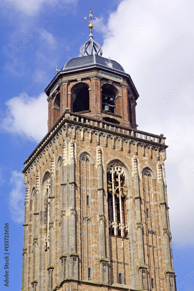 Turm der Lebuinuskerk ( Grote Kerk ) in DEVENTER ( Niederlande 