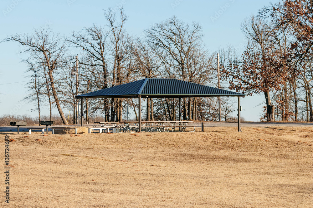 Deserted park in the winter time. Deserted park in the winter time.