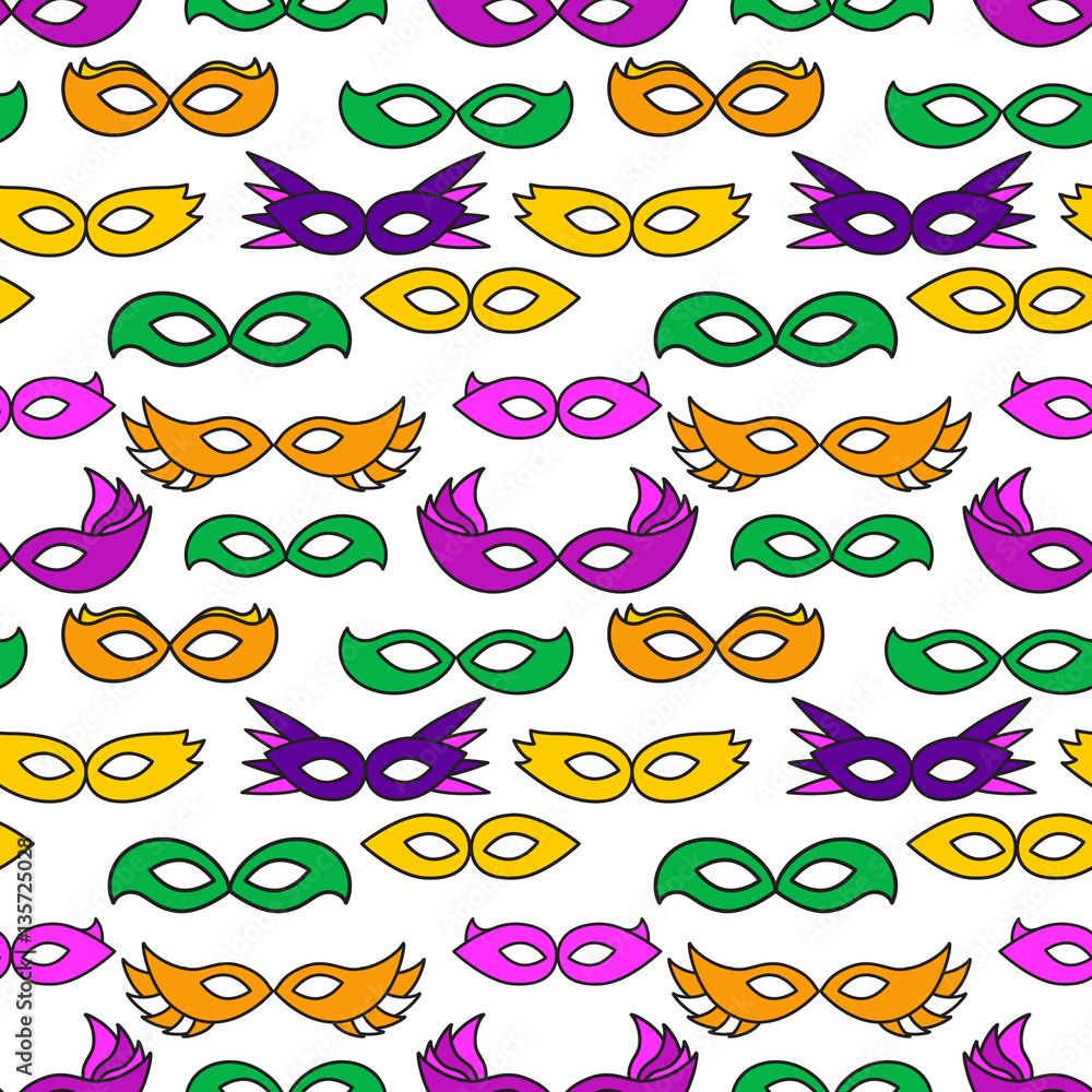 Background with Mardi Gras Mask Stock Vector | Adobe Stock