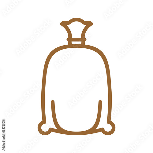 flour bag Line icon. Sign for production of bread and bakery