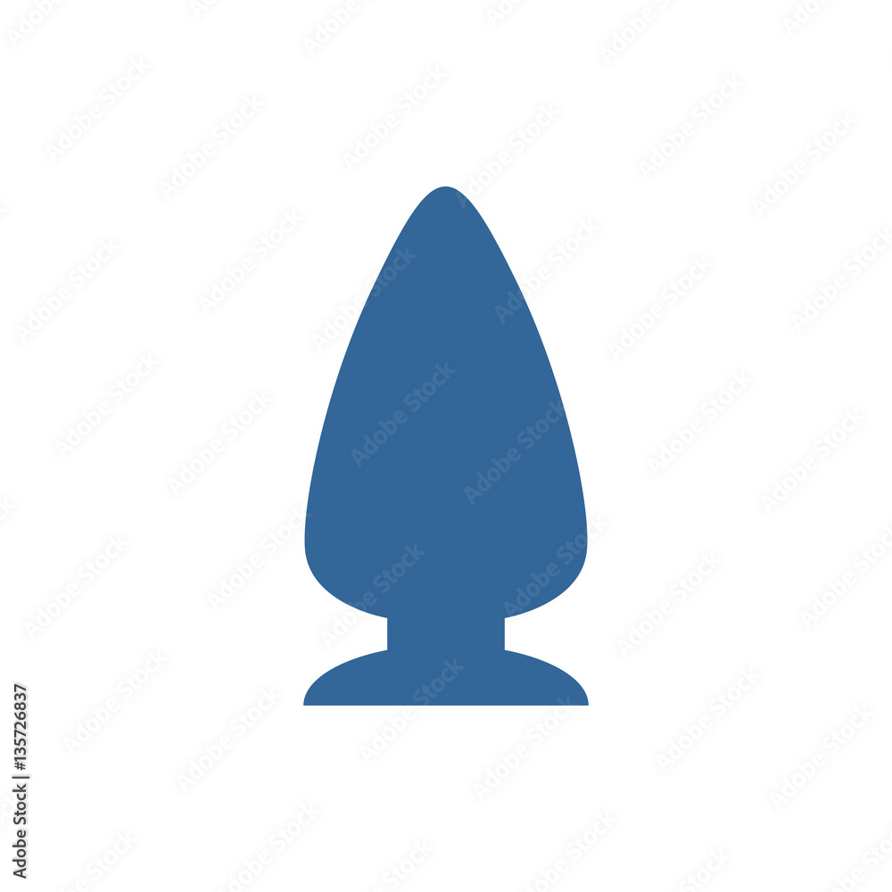 Butt plug isolated. Vibrator on white background. Sex toy for ad Butt plug isolated. Vibrator on white background. Sex toy for ad