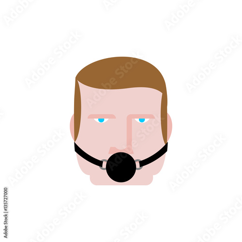 BDSM gag isolated. Sex toy for adults