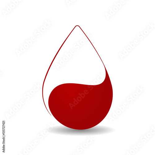 Anemia. Drop of blood