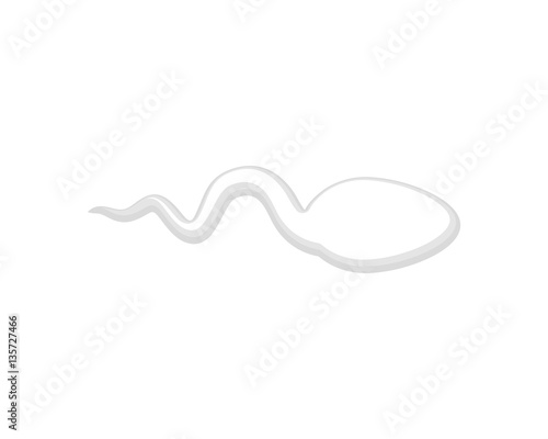 Sperm isolated. Male semen for artificial insemination on white