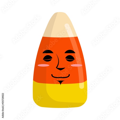 Candy corns sleeping Emoji. Sweet emotion asleep. Sweets for Hal