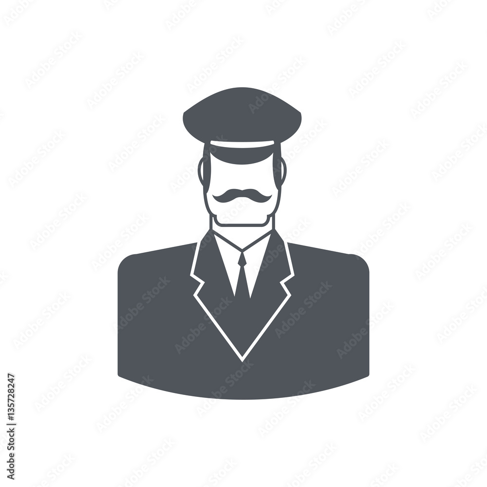 Porter icon. Concierge sign. Guard at entrances of apartment hou Porter icon. Concierge sign. Guard at entrances of apartment hou