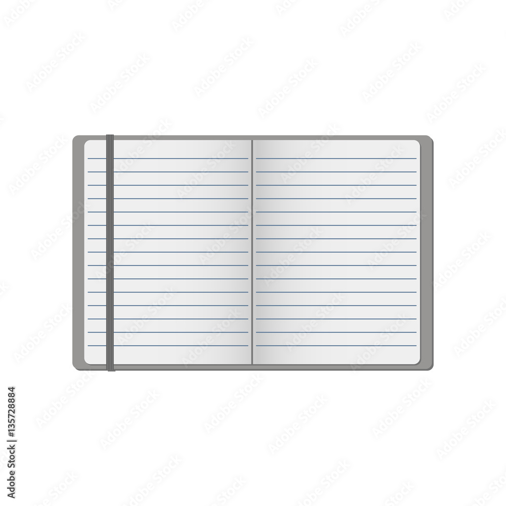 Open notebook with lined page