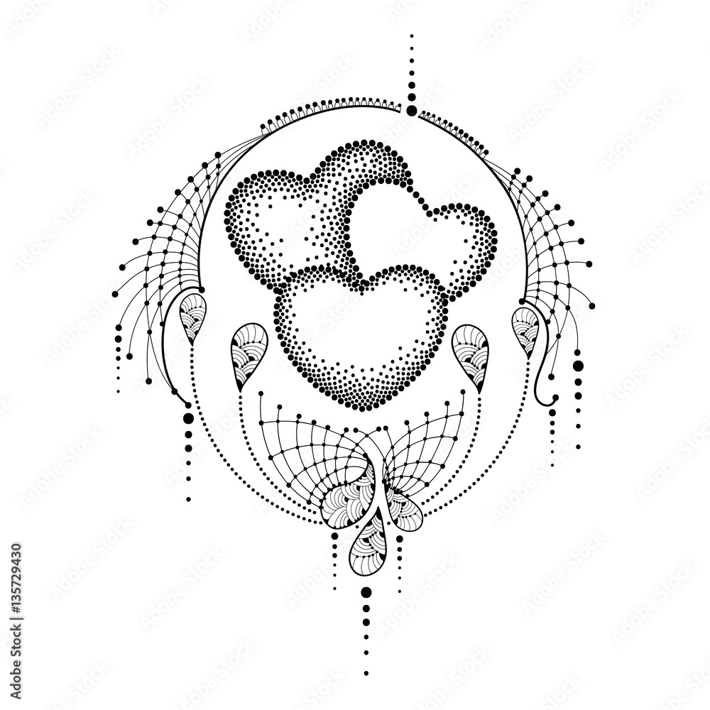 40 Three Heart Tattoo Designs Illustrations RoyaltyFree Vector Graphics   Clip Art  iStock