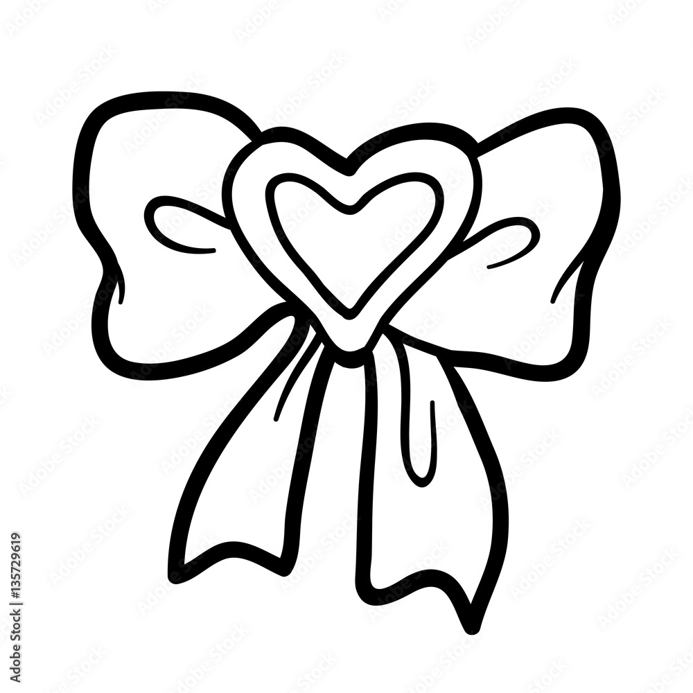 Coloring book, Bow Stock Vector | Adobe Stock