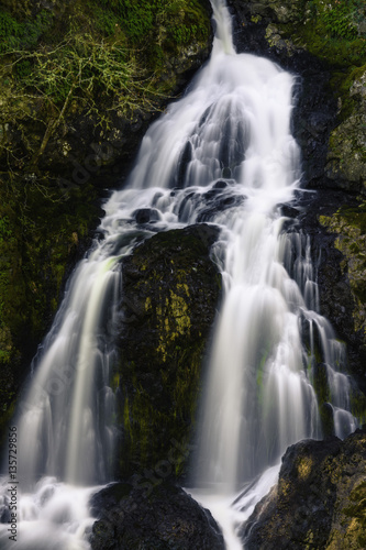 Waterfall in rain forest British Columbia Canada