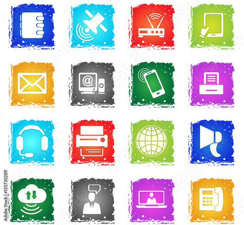 communication icon set