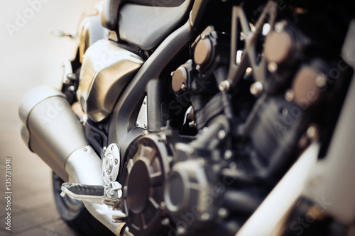 Closeup of motorcycle parts © NDABCREATIVITY