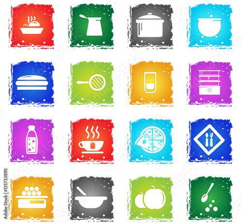 food and kitchen icon set