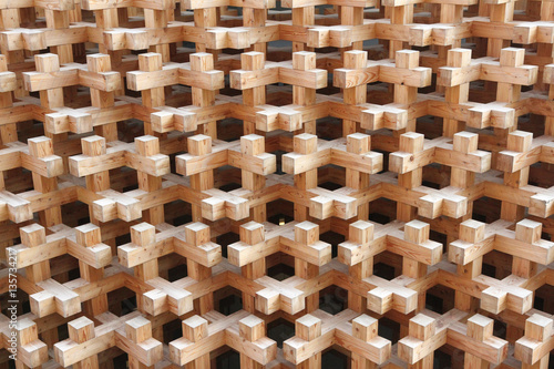 Dettaglio di costruzione di design in legno