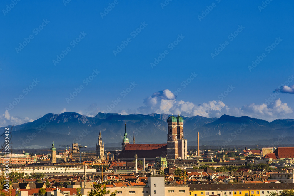 Fototapeta premium Münchner Alpen Panorma