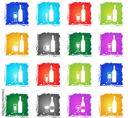 glasses icon set