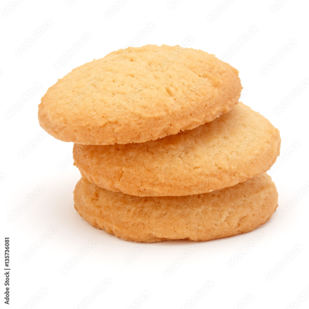 stacked short pastry cookies isolated on white background stacked short pastry cookies isolated on white background