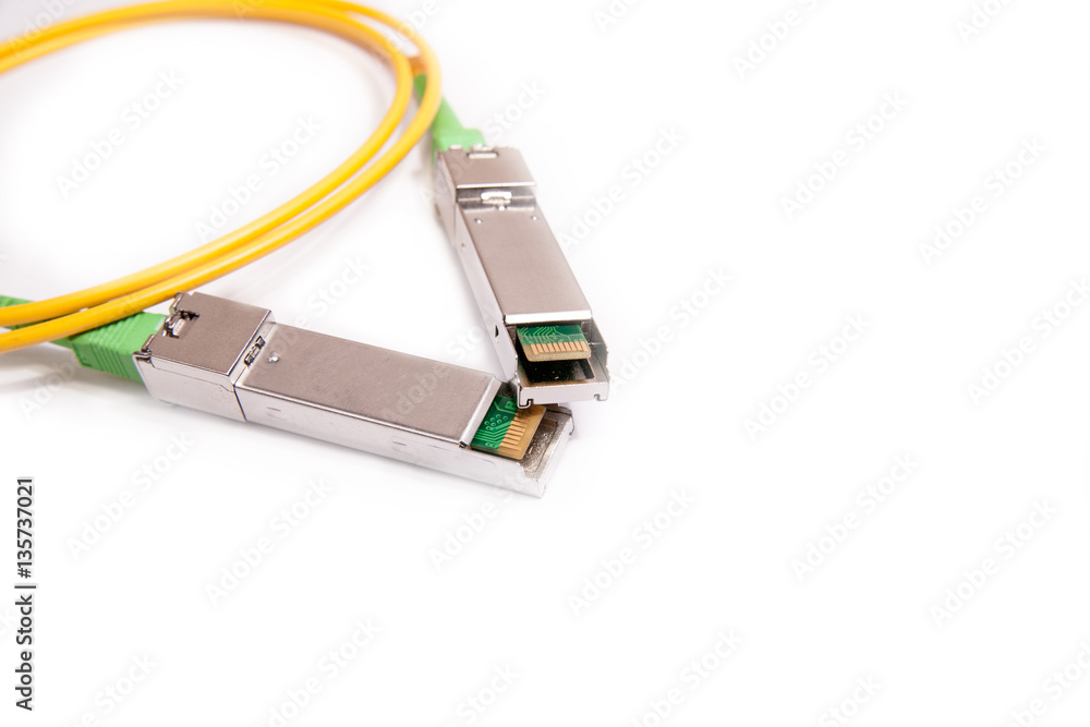 Fototapeta premium Optical gigabit SFP module for network