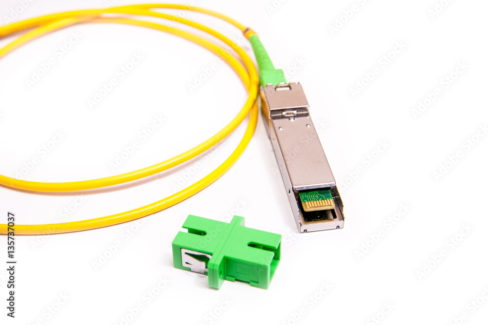Fototapeta premium Optical gigabit SFP module for network