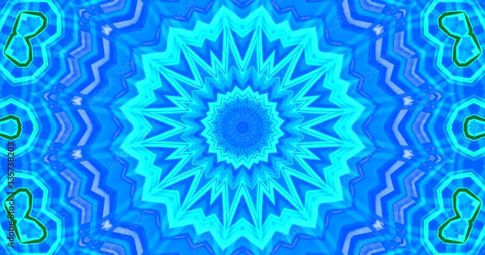 Animation Stern Blüte abstrakt blau türkis