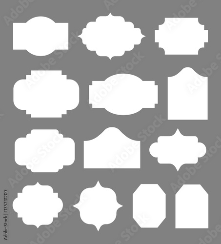 blank vintage labels set, vector