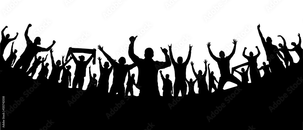 Background with cheering people Background with cheering people