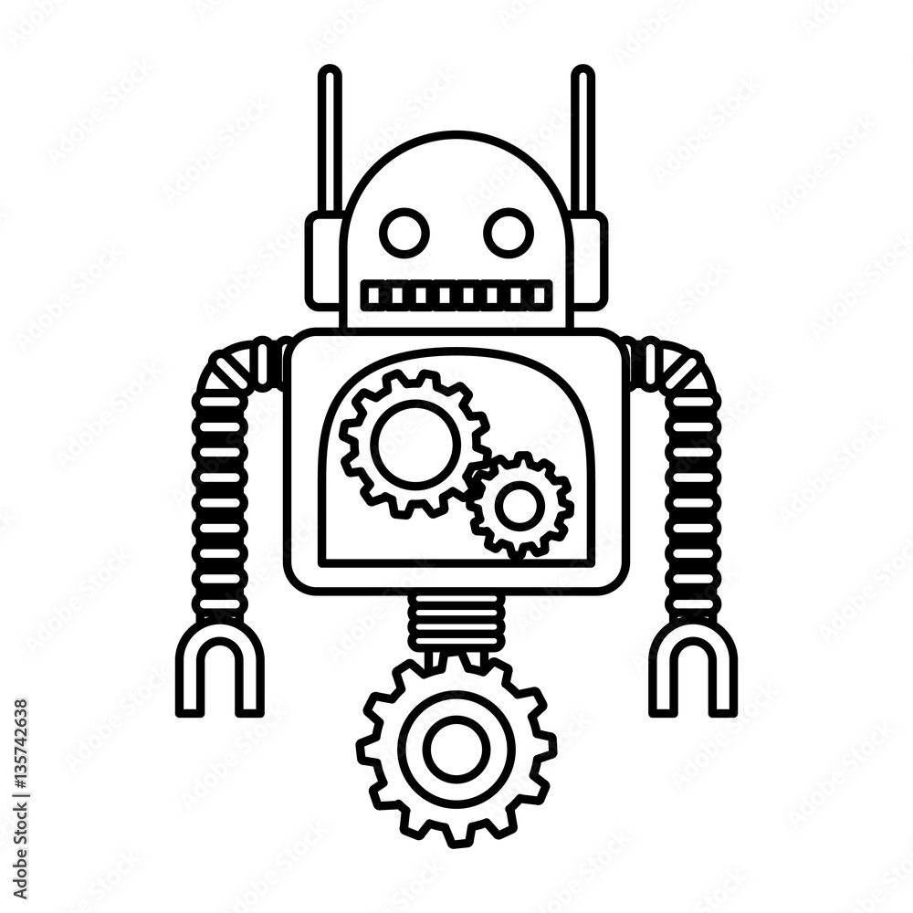 electric robot avatar character vector illustration design electric robot avatar character vector illustration design