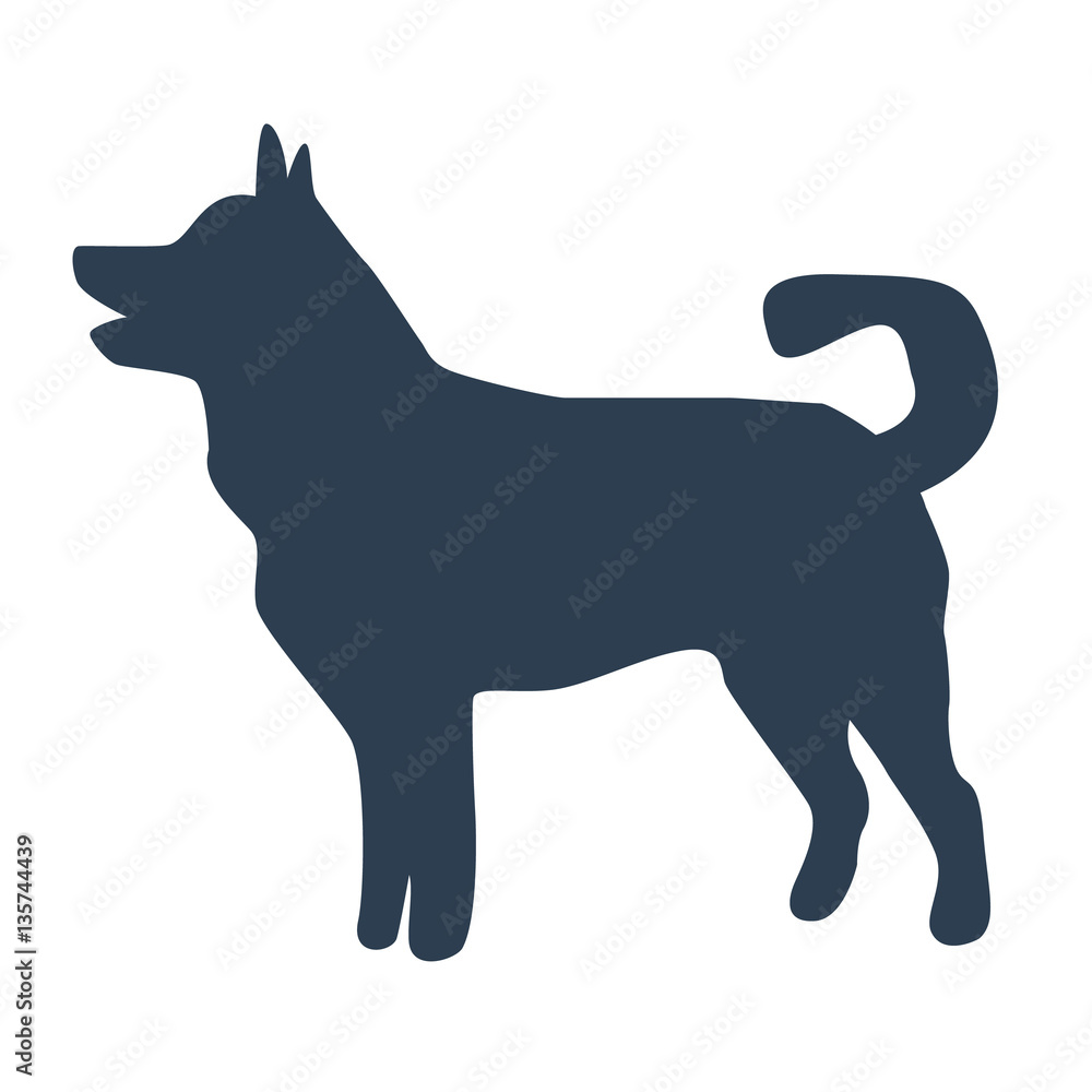 Dog icon on white background