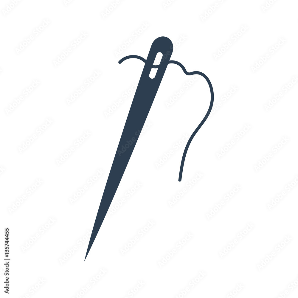 Needle Icon on white background. Needle Icon on white background.
