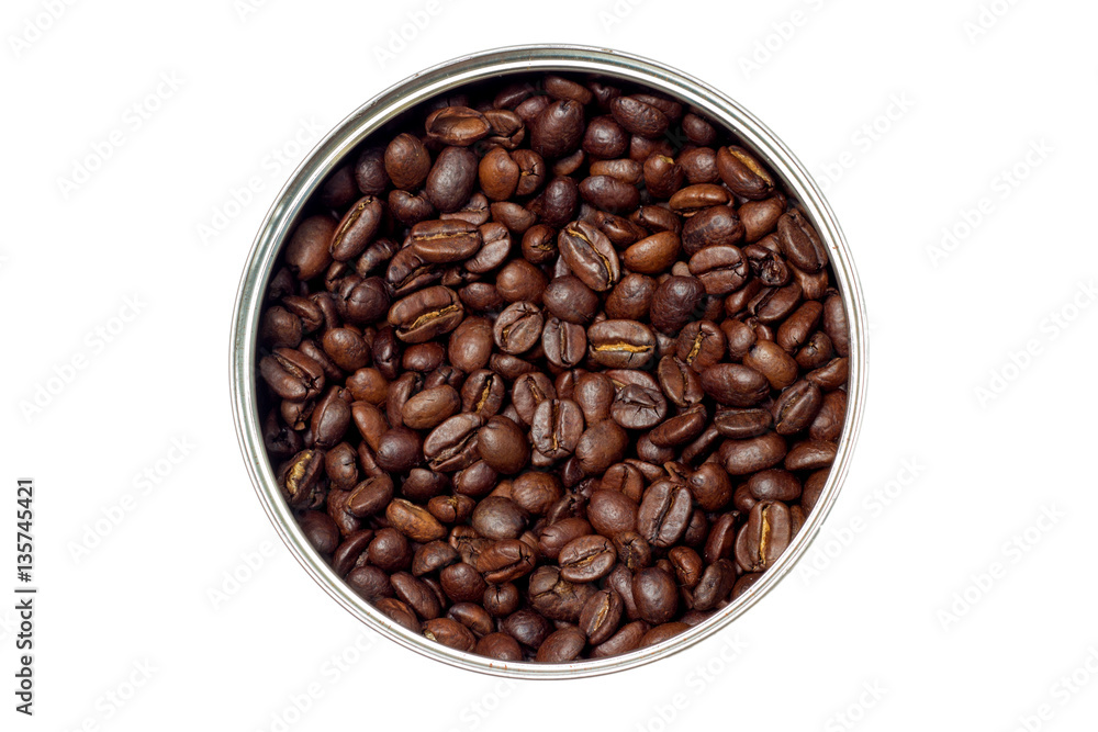 coffee beans in the form of a circle on a white background coffee beans in the form of a circle on a white background