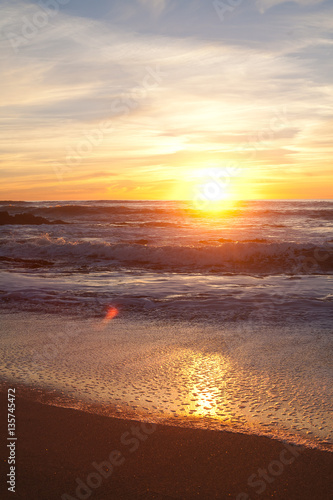 Sunset at Manhattan Beach, Half Moon Bay, California